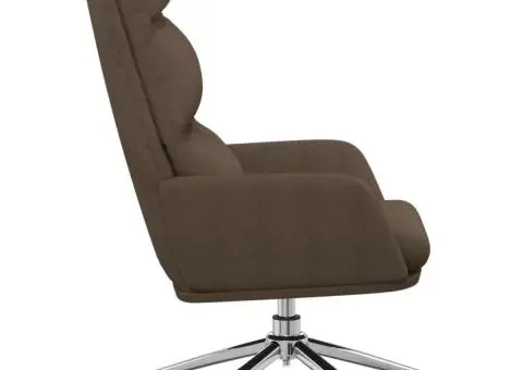 Scaun de relaxare, gri taupe, material textil - 4/5