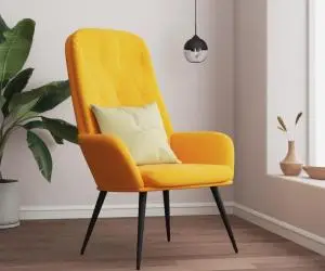 vidaXL Scaun de relaxare, galben muștar, catifea