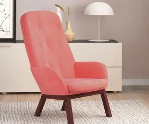 vidaXL Scaun de relaxare, roz, catifea