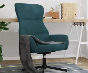 vidaXL Scaun de relaxare, albastru, catifea