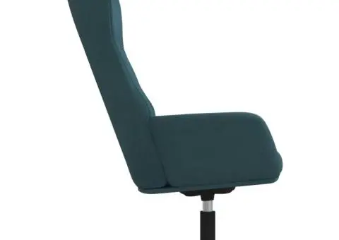 Scaun de relaxare, albastru, catifea - 4/5