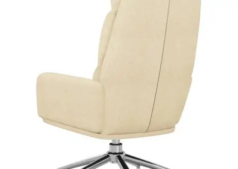 Scaun de relaxare, crem, material textil - 5/5