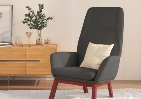 Scaun de relaxare, gri închis, material textil - 1/5