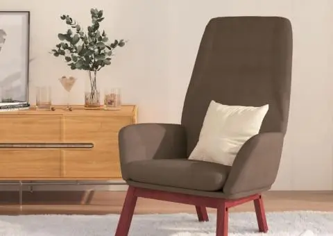 Scaun de relaxare, gri taupe, material textil - 1/5