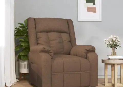 Fotoliu rabatabil, maro, material textil - 1/5