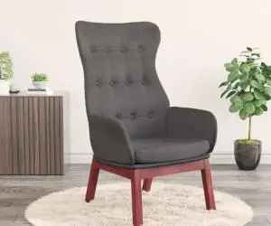 vidaXL Scaun de relaxare, gri închis, material textil