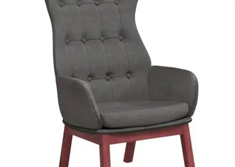 Scaun de relaxare, gri închis, material textil - 2/5