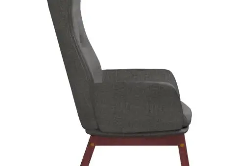 Scaun de relaxare, gri închis, material textil - 4/5