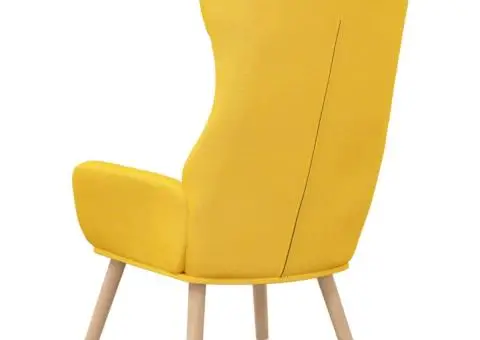 Scaun de relaxare, galben muștar, material textil - 5/5