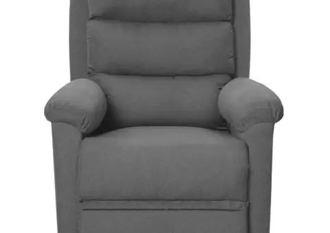 Fotoliu rabatabil, gri deschis, material textil - 2/5