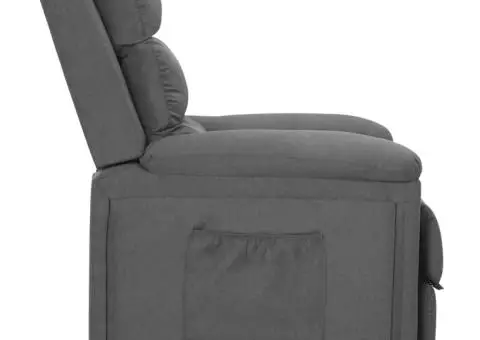 Fotoliu rabatabil, gri deschis, material textil - 3/5