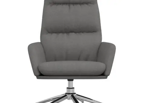 Scaun de relaxare, gri deschis, material textil - 3/5