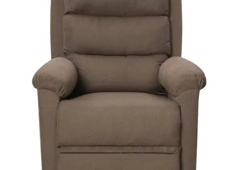 Fotoliu rabatabil, gri taupe, material textil - 2/5