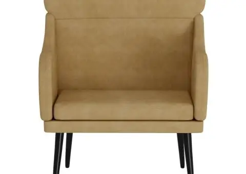 Fotoliu, maro, 63x76x80 cm, catifea - 3/5