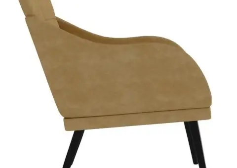 Fotoliu, maro, 63x76x80 cm, catifea - 4/5