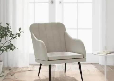 Fotoliu, gri deschis, 63x76x80 cm, catifea - 1/5