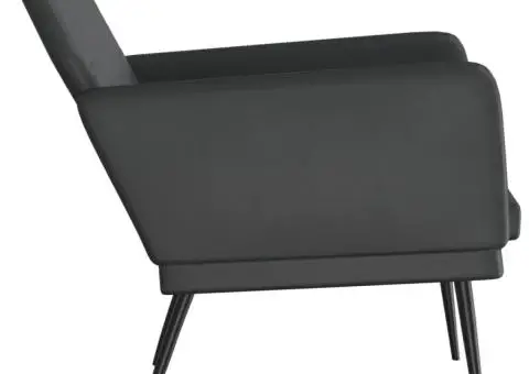 Fotoliu, negru, 61x78x80 cm, piele artificială - 4/5