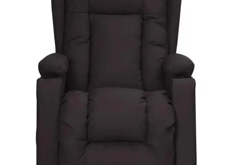 Fotoliu cu ridicare, negru, piele ecologică - 3/5