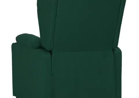 Fotoliu cu ridicare, verde închis, material textil - 4/5