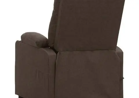 Fotoliu cu ridicare, maro, material textil - 5/5