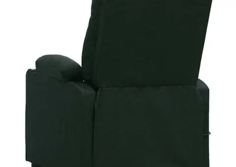 Fotoliu cu ridicare, verde închis, material textil - 5/5