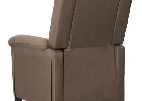 Fotoliu cu ridicare, gri taupe, material textil - 5/5