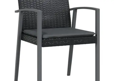 Set mobilier de grădină cu perne, 7 piese, poliratan și oțel - 5/5