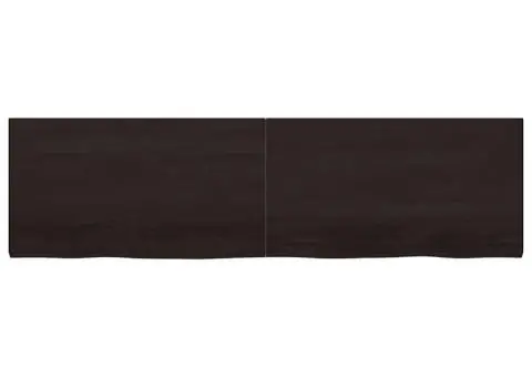 Raft de perete maro închis lemn masiv stejar tratat - 3/5