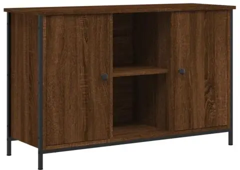 Comodă TV, stejar maro, 100x35x65 cm, lemn compozit - 2/5
