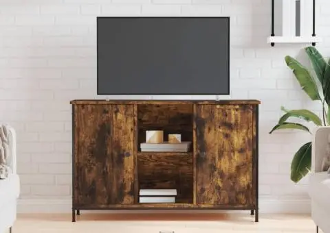 Comodă TV, stejar fumuriu, 100x35x65 cm, lemn compozit - 1/5