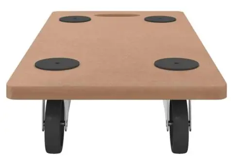 Șasiuri rulante, 6 buc., lemn prelucrat, dreptunghiular - 4/5