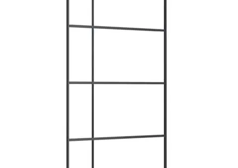 Ușă glisantă, negru, 102,5x205 cm, sticlă ESG și aluminiu - 2/5