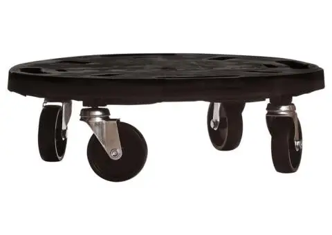 Cărucior pentru plante cu roți, diametru 40 cm, negru, 275 kg - 2/5