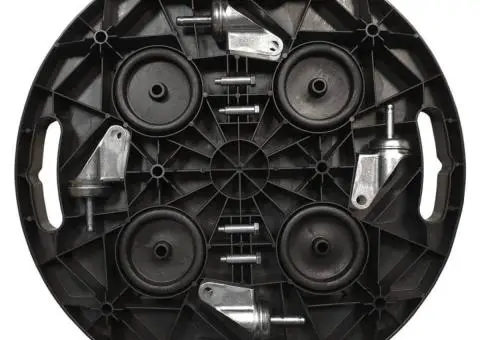 Cărucior pentru plante cu roți, diametru 40 cm, negru, 275 kg - 4/5