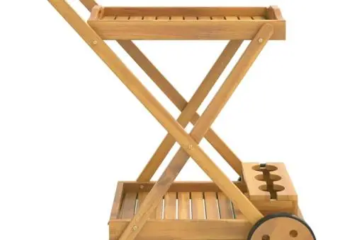 Cărucior pentru ceai, 54x87x90 cm, lemn masiv de acacia - 5/5