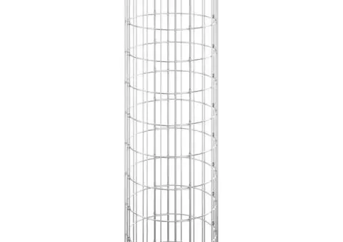 Stâlp de gabion, Ø30x100 cm, oțel galvanizat, circular - 2/5