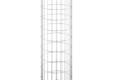 Stâlp de gabion, Ø30x100 cm, oțel galvanizat, circular - 3/5