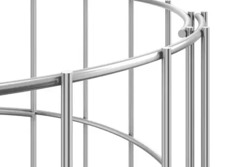 Stâlp de gabion, Ø30x100 cm, oțel galvanizat, circular - 5/5