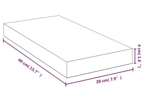 Raft de perete, 40x20x4 cm, bambus - 4/4