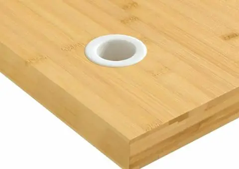 Blat de birou, 100x60x4 cm, bambus - 3/4