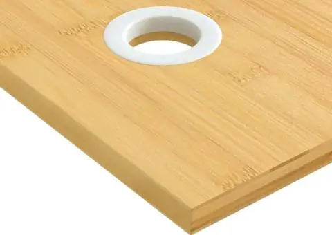 Blat de birou, 110x55x1,5 cm, bambus - 3/4