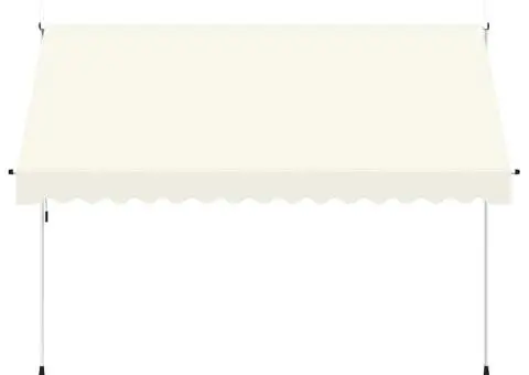 Copertină retractabilă manual, crem, 350 cm - 3/5