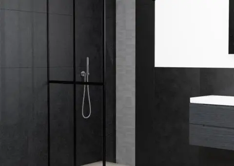 Paravan duș walk-in, 140x195 cm, sticlă securizată transparentă - 1/5