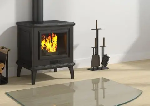 Placă de sticlă pentru șemineu, 80x60 cm - 1/5