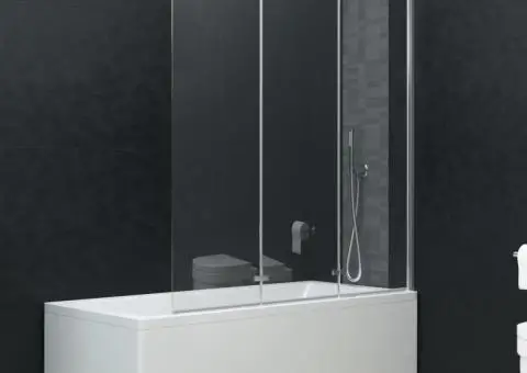 Cabină de duș pliabilă, 3 panouri, 130 x 138 cm, ESG - 1/5