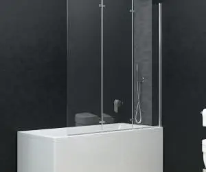 vidaXL Cabină de duș pliabilă, 3 panouri, 130 x 138 cm, ESG