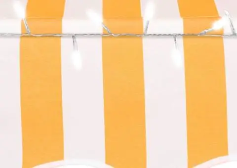 Copertină retractabilă manual cu LED, alb & portocaliu, 150 cm - 5/5