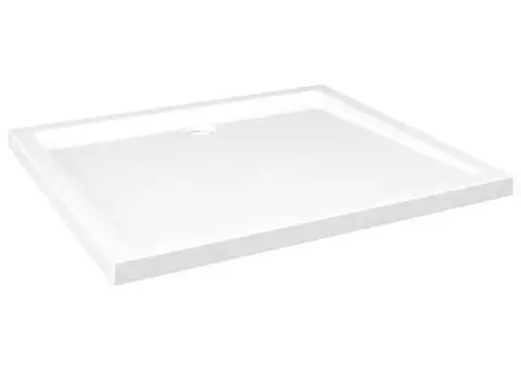 Cădiță de duș dreptunghiulară din ABS, alb, 80x90 cm - 2/5