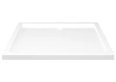 Cădiță de duș dreptunghiulară din ABS, alb, 80x90 cm - 4/5