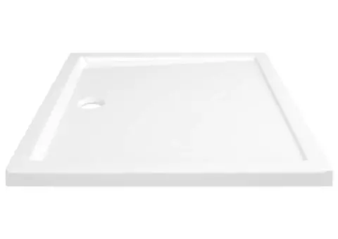 Cădiță de duș dreptunghiulară din ABS, alb, 80x90 cm - 5/5